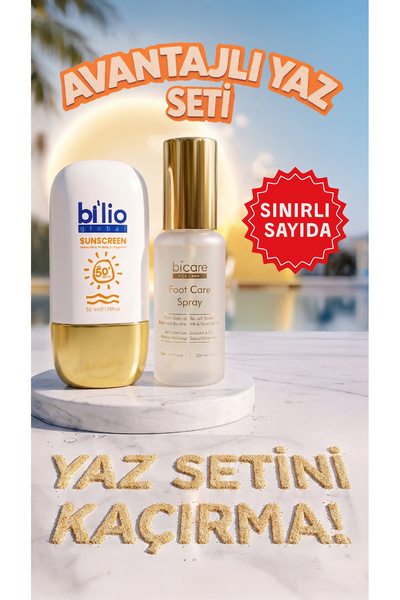 Bi Care Tatil Hazırlık Seti - Leke Karşıtı Güneş Kremi SPF 50+ 50ml + Ferahla...