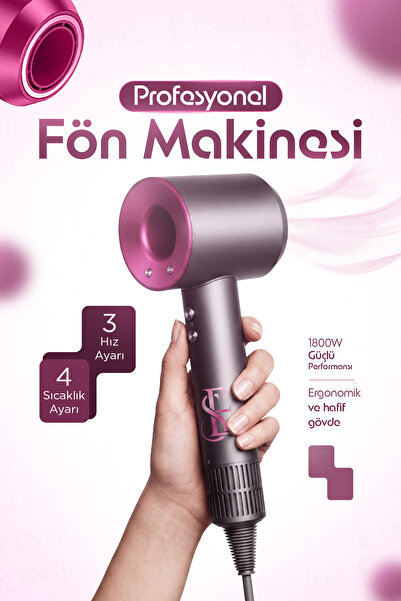 EN SİGA Profesyonel Saç Kurutma Makinesi Hız ve Isı Ayarlı Ergonomik Fön Maki...