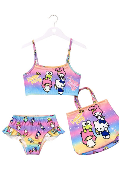 YDBKStore Girl's Skirt Fitted Bag-Cartoon Character Print, May and Bikini Set
