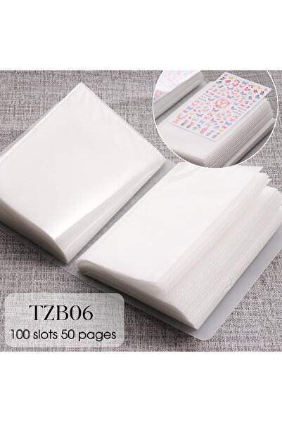 Choice TZB06 100 فتحة فارغة لتخزين ملصقات فن الأظافر وألبومات الكتب والمعارض ...
