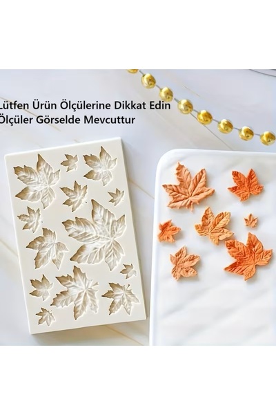 HogART Design Minik Çınar Yaprakları Silikon Kalıp