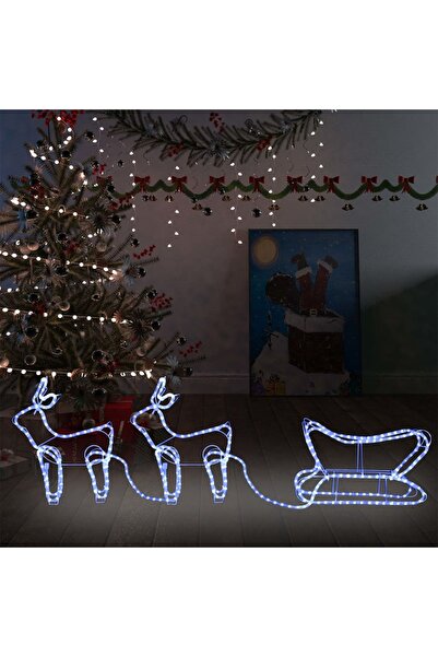 Concept Decorațiune de Crăciun cu reni și sanie, 576 LED-uri, exterior