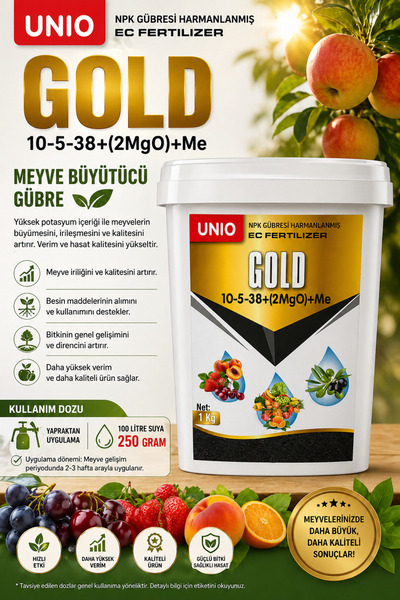 Usagro 🍑 UNIO GOLD 10-5-38+(2MgO)+ME Meyve Gübre