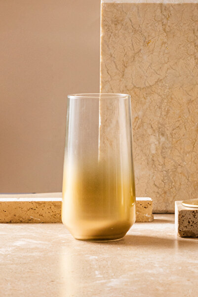 Rakle Glow Gold 470 سم مكعب - مجموعة من 4 أكواب للمشروبات الغازية