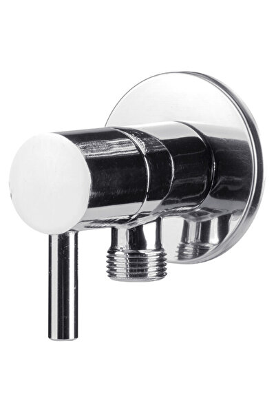Evotools Robinet unghiular placat cu nichel cu cap de racord ceramic 1001 - d...