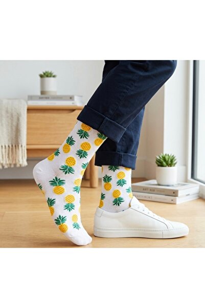 Çorap Kurdu Πολύχρωμες κάλτσες unisex με σχέδιο ανανά