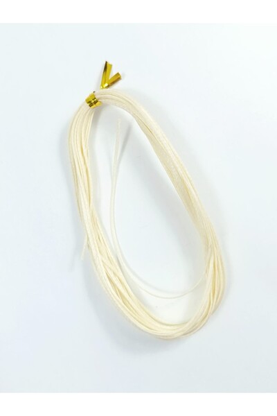 Eskişehir hobi sanat 1 mm 5 Meters Oyster Cream Color Waxed Cord Horsehair Leather Sewing Necklace Jewelry Design Bracelet Cord