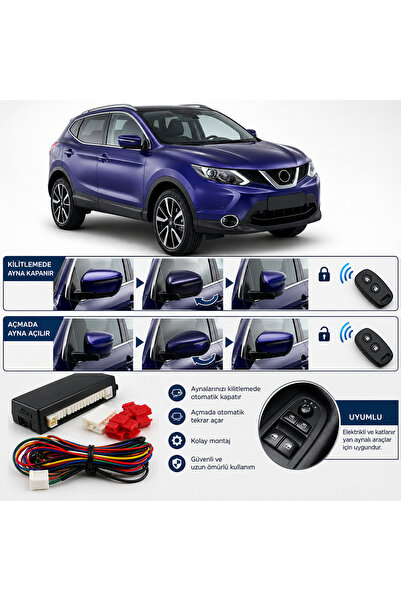 SOUNDLİFE NİSSAN QASHQAİ J11 KASA ARAÇ KUMANDASI ÜZERİNDEN AYNA KAPATMA VE AÇ...