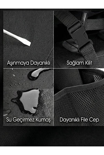 Ankaflex Araç Aksesuarı Araba Araç Içi Oto Koltuk Arkası Organizer Eşya Düzenleyici Pratik Cepli Alet Çantası