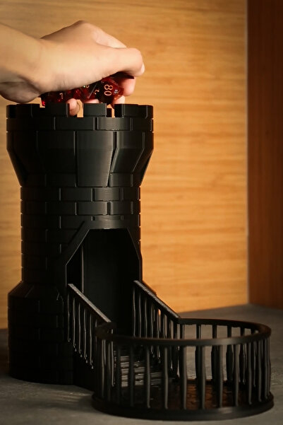 Mages Market Kara Kule: DND FRP RPG Oyunları İçin Zar Kulesi / Dice Tower