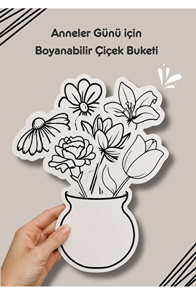 Miko Miko Şeyler Anneler Günü Boyanabilir Çiçek Buketi – Çocuklar İçin Anlaml...