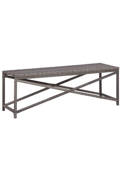 Concept Bancă de grădină, gri, 120 cm, poliratan