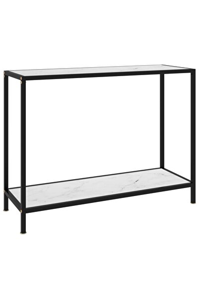 Concept Masă consolă, alb, 100 x 35 x 75 cm, sticlă securizată