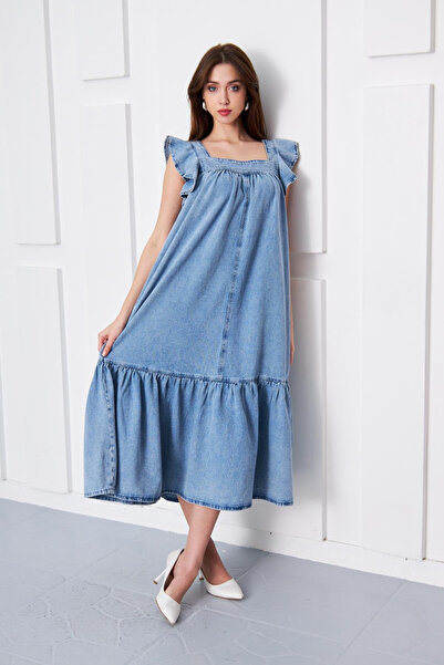 BPF Uzun Denim Elbise