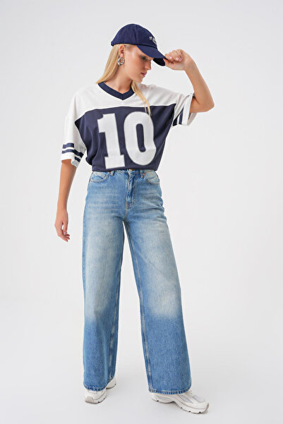 BPF Yuksek Bel Wide Leg Jean