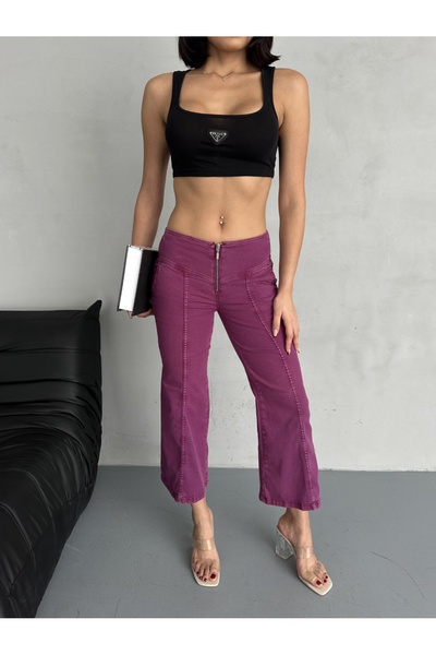 BPF Flare Dikiş Detaylı Jeans Pantolon