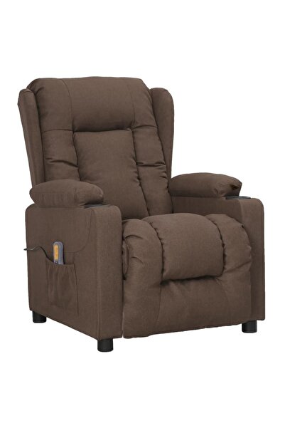 Concept Fotoliu de masaj rabatabil, gri taupe, material textil