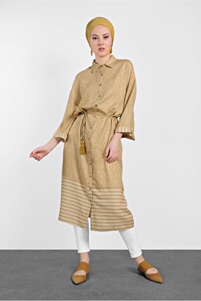 Alvina Button Patterned Tunic 4359