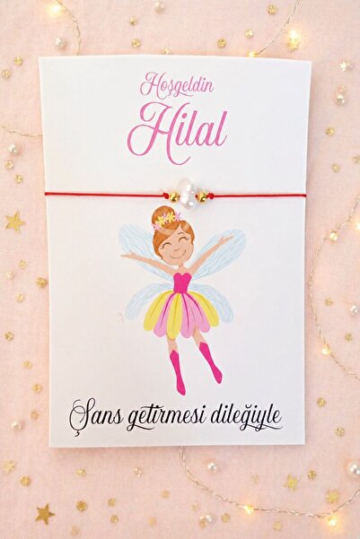 Emtory Home 20 Adet Peri Kızı Kartlı Şans Bilekliği - Bebek Hediyelik - Mevli...
