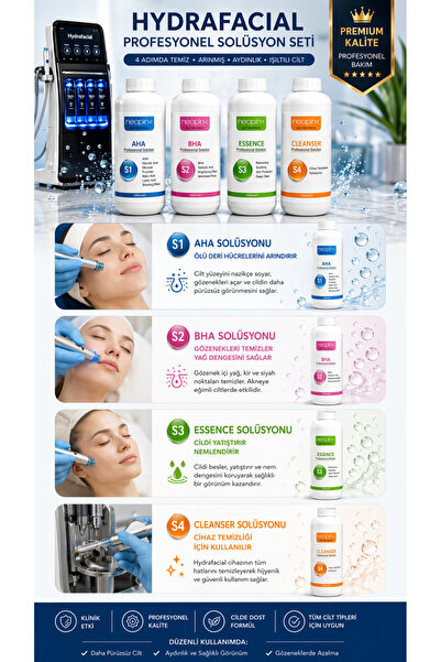 neopink Hydrafacial Cilt Bakım Solüsyonu 4 Lü Set
