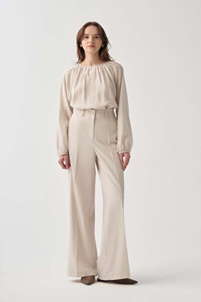 ALLDAY Pantaloni Palazzo cu detalii Stone-Iron
