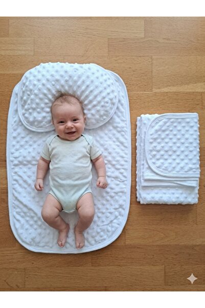 biyan collection Pink Blue White Double Layer Soft Baby Set - Chickpea Blanke...
