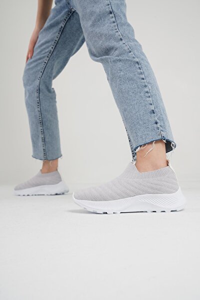 Beyond Γυναικείο Γκρι Πλεκτό Sneaker BYNDSNKK30