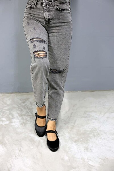 Beyond Γυναικείες μαύρες μπαλαρίνες Mary Jane Velvet Daily Ballerina BYNDMJ01