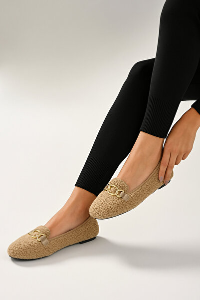 Beyond Γυναικείες βελούδινες παντόφλες σπιτιού με αλυσίδα βιζόν Gurva 1cm BYN...