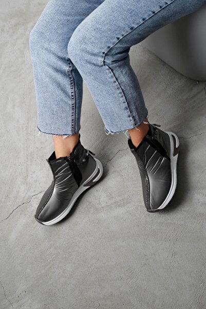 Beyond Elora Platinum Γυναικείες Μπότες Αλεξίπτωτου - Διπλό φερμουάρ και λεπτ...