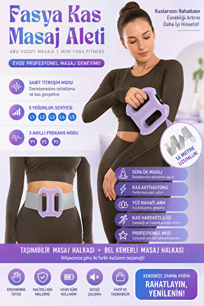 nextbuy Şarjlı Fasya Masaj Aleti Rahatlatıcı Kas Halkası Taşınabilir Kemerli ...