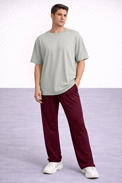 ZAVIXO -Erkek Basic Oversize 2-Piece Set 100% Cotton Comfortable Daily Set