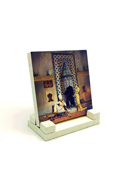 Sadrazam Osman Hamdi Bey- Επιτραπέζια Βάση Καφετιέρας με Σχέδιο Πέτρας 10x10 ...