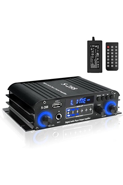 Amplified Στερεοφωνικοί Δέκτες 4 Καναλιών, Οικιακός Ενισχυτής Ήχου Bluetooth 5.0