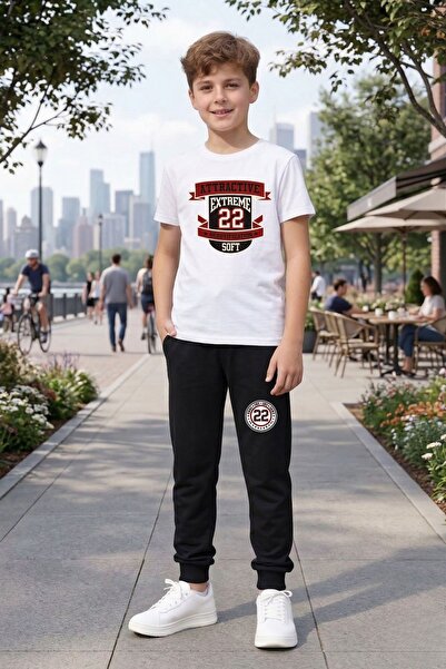cm buseyiz Busekids Boys' Multi-Colored Printed T-Shirt Ribbed Bottom-Top Set