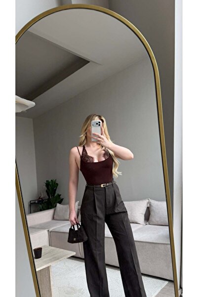 Patreon Dantel Detaylı Askılı Bodysuit