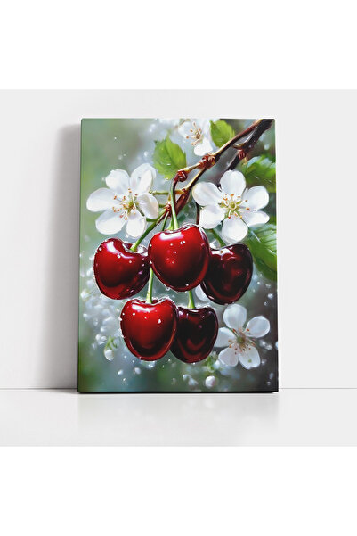 VIZIO May Cherries, landscape canvas painting, for living room, bedroom, offi...