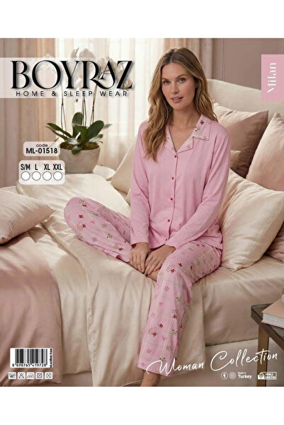 Beruflic بيجاما طويلة الأكمام بأزرار كاملة للنساء من Boyraz ML-01518