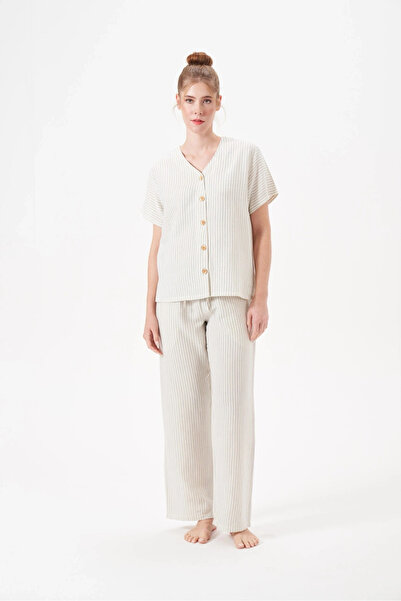 Beruflic PJS 29098 طقم بيجامة نسائي بأزرار