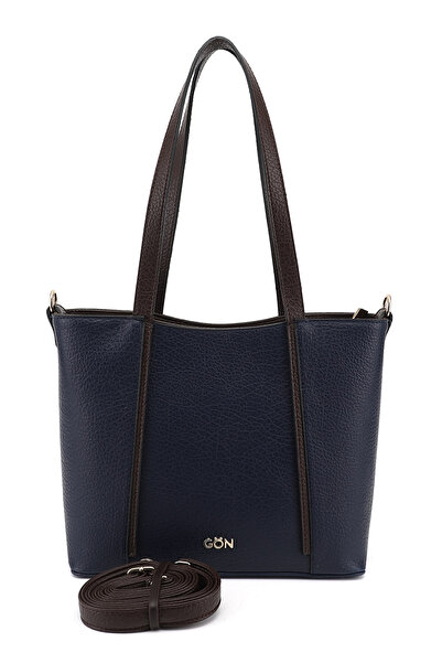 GÖNDERİ(R) Γυναικεία τσάντα χεριού και ώμου με μακρύ λουράκι σε μπλε ναυτικό ...