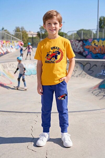 cm buseyiz BuseKids Trendy majica za dečake sa višebojnim printom i rebrastim...