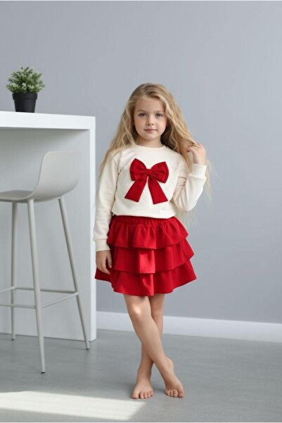 Ysferbutik Girl's Skirt with Sweet Bow