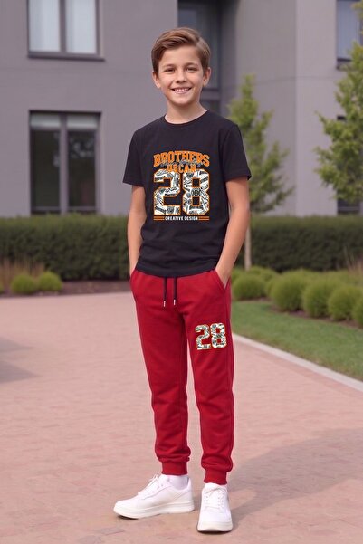 cm buseyiz BuseKids Set de tricou și pantaloni scurți pentru băieți, cu impri...