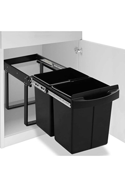 vidaxl Κάδος για Ντουλάπι Κουζίνας Συρ. 48 Λίτρων Soft-Close 51181