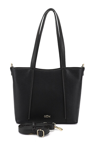 GÖNDERİ(R) Γυναικεία τσάντα χειρός και ώμου με μακρύ λουράκι σε χρώμα κάρβουνο