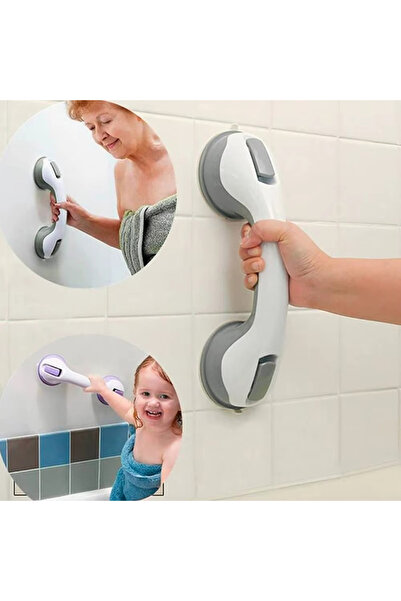 Double Lock Suction Cup Anti-Slip Bathroom Toilet Ladder Holding Bar Safety Handle | Helping Handle 1pc