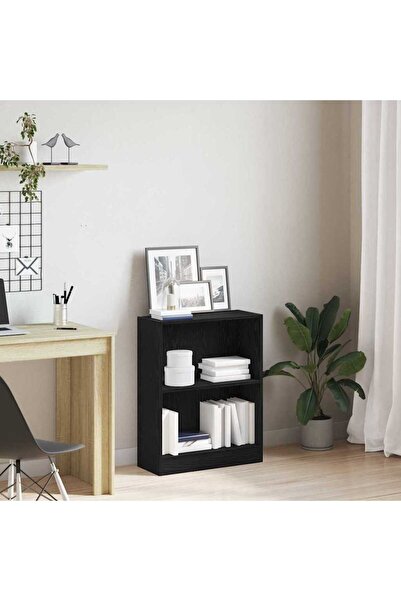 vidaxl Βιβλιοθήκη Μαύρο 60 x 24 x 76 cm Επεξεργασμένο ξύλο