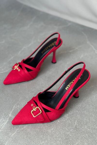 GOFFSHOES Γυναικεία παπούτσια Wille με λεπτό τακούνι - Κόκκινο