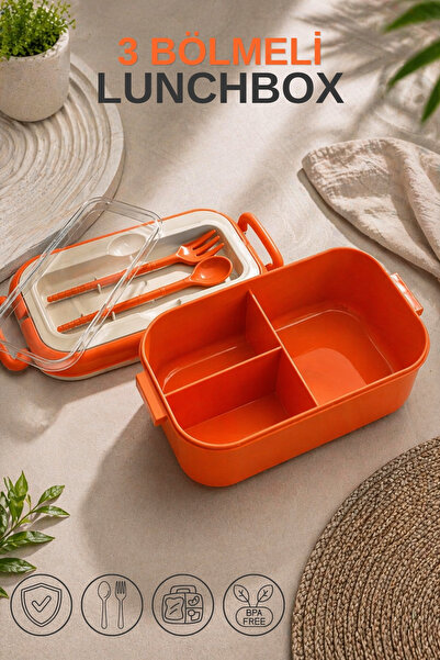 Nandy Home Lunchbox Kaşık & Çatal Dahil - Kilitli Kapaklı - Taşıma Saplı - 3 ...