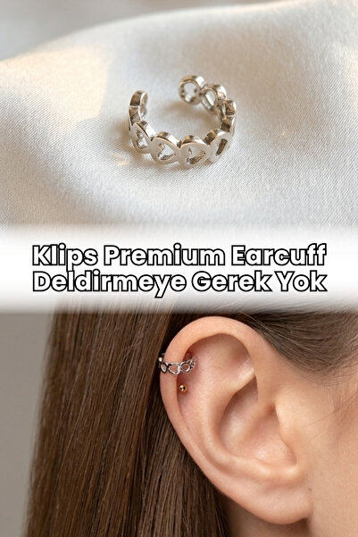 Elifsu Jewelry Klips Sıkıştırmalı Kıkırdak Earcuff Deliksiz Model - Deldirmey...